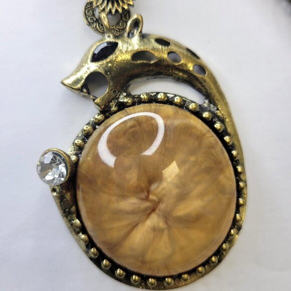 Large Dragon or Serpent Pendant Statement Necklace - Picture 9 of 14